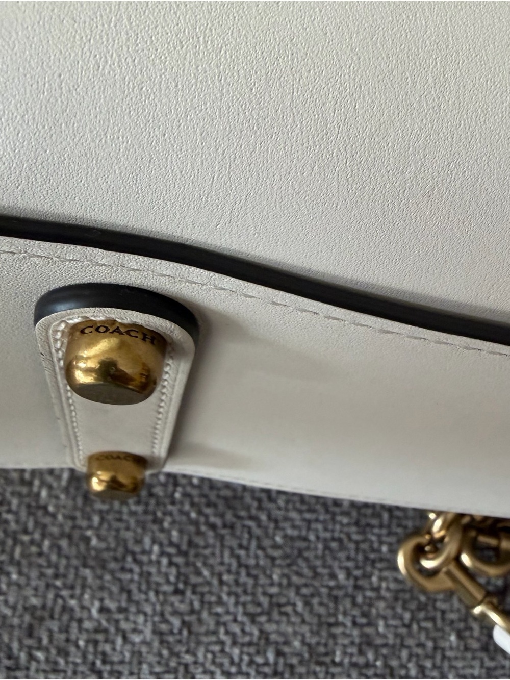 NWOT COACH ROGUE BAG CROSSBODY SATCHEL TOTE IN CHALK GLOVETANNED LEATHER - Picture 13 of 16